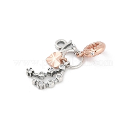 Латунные подвески с кубическим цирконием европейские бусины KK-Q015-01M