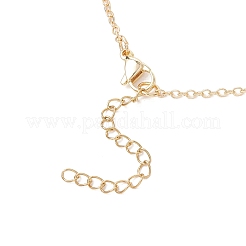 7 чакра натуральный смешанный камень ограненный круглый бисер стрела кулон латунный кабель цепочка ожерелья NJEW-TA00206