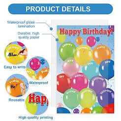 2шт многоразовые плакаты с надписью «С Днем Рождения» AJEW-WH0671-010