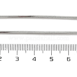 Не тускнеющая круглая цепочка-змейка из нержавеющей стали 304 для мужчин и женщин NJEW-K245-012C