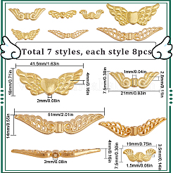 56шт 7 стиля бусины из сплава FIND-SC0006-71