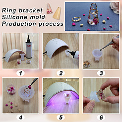 3шт 3 стильных силиконовых Молды для колец своими руками&nbsp;DIY-CW0001-29