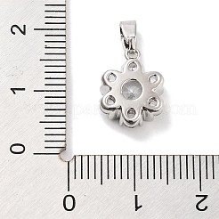 Латунные микропаве прозрачные подвески с фианитом&nbsp;ZIRC-L104-012P