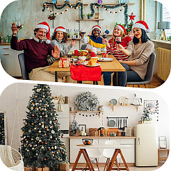 4шт. шар из помпона с полиэфирным шнуром для подвешивания баннеров&nbsp;AJEW-CP0009-76A