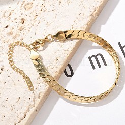 Браслеты-змейки из нержавеющей стали 304 для женщин&nbsp;BJEW-R009-01G