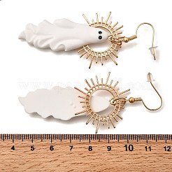 Серьги-подвески из сплава с изображением призрака на Хэллоуин&nbsp;LS-EJEW-K316-02G