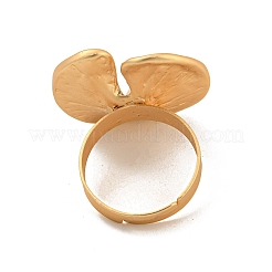 Регулируемые кольца из матового золотого сплава для женщин RJEW-K260-07H