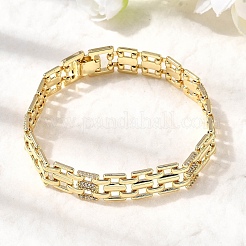 Браслеты-цепочки из латуни с пантерой для мужчин и женщин BJEW-H630-01G