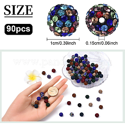 90 шт. 9-х цветные бусины в форме диско-шара&nbsp;RB-YW0001-20