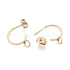 Фурнитура для сережек-гвоздиков из нержавеющей стали 304 STAS-S116-269G