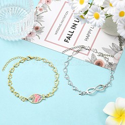 2шт латунный конец с цепями&nbsp;AJEW-CJ00012