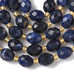 Природный содалит бисер нитей G-F809-A19-01B