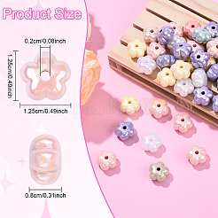 50шт акриловые бусины с УФ-покрытием&nbsp;PACR-YW0001-40