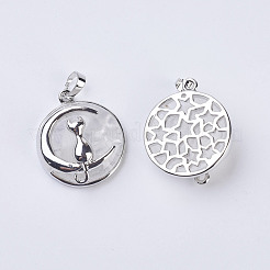 Кулоны для котят из натурального кварца&nbsp;G-K234-D05