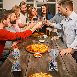 100 шт. 4 стиля прямоугольные целлофановые пакеты для конфет&nbsp;ABAG-WH20013-17