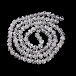 Окрашенного распылением треск стеклянные бусы нити CCG-XCP0001-11