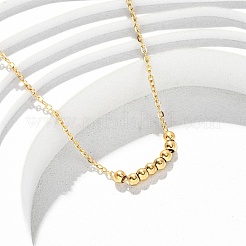 Женские подвески-бусины с круглыми шариками из нержавеющей стали 304&nbsp;NJEW-K255-50G