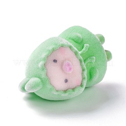 Миниатюрные фигурки свиней из хлопьевидной смолы&nbsp;AJEW-Z007-02