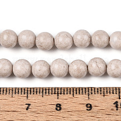 Крашеные бисер пряди природного ископаемого&nbsp;G-T139-6mm-66A