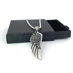 Винтажные ожерелья с подвеской в виде крыльев ангела из нержавеющей стали для мужчин ZX4693