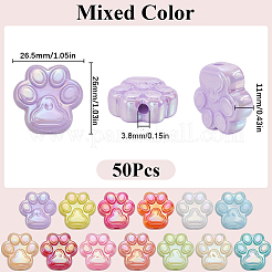 50шт акриловые бусины с УФ-покрытием OACR-SP0001-03