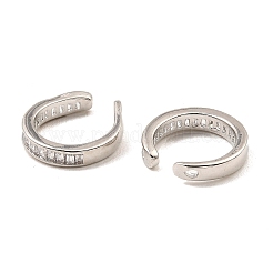 Серьги-каффы из латуни с цирконием EJEW-G362-01P