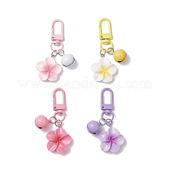 4 шт. подвеска-колокольчик из цветочной смолы и железа HJEW-JM04260