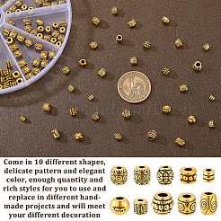 Сплавочные овальные бусины тибетского стиля  TIBEB-GA0001-02AG