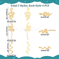 12 шт. 3 стиля ионного покрытия (IP) кабошоны из нержавеющей стали 304&nbsp;STAS-UN0048-41