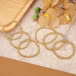 6шт круглые латунные браслеты из бисера для женщин BJEW-SW00150