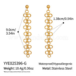 Серьги-гвоздики с кисточками из нержавеющей стали 304&nbsp;RO2718-1