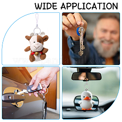 96 шт. 8-цветные кольца для мобильного телефона из сплава и нейлона&nbsp;AJEW-GL0002-81