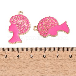 Подвески из цинкового сплава с эмалевой лентой для повышения осведомленности о раке груди ENAM-I079-02G-10