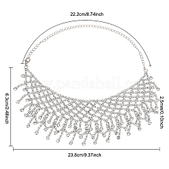 Колье с кристаллами и стразами&nbsp;NJEW-FG0001-01P