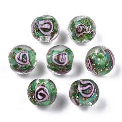 Бусины ручной работы бусины золотого песка&nbsp;LAMP-S194-001D