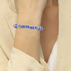 Граненые рондели ручной работы с внутренним цветком&nbsp;BJEW-SW001579-04