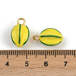 Подвески из нержавеющей стали 304 с желтой эмалью в форме карамболы&nbsp;STAS-P410-21G