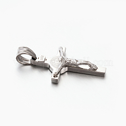 Устойчивые к потускнению пасхальные тематические горячие унисекс 201 нержавеющая сталь распятие крест подвески STAS-F010-24P