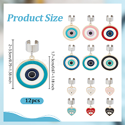 12 шт. подвеска-стетоскоп из эмалевого сплава&nbsp;HJEW-OC00147