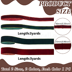 12 ярд 4-х стилей полиэстеровая бархатная лента с рождественской тематикой OCOR-GA0002-58