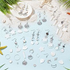 Набор для самостоятельного изготовления подвесных сережек из натуральных ракушек и сплава DIY-SC0025-81