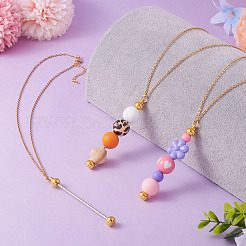 Изготовление ожерелий из нержавеющей стали 304 NJEW-TAC0012-02