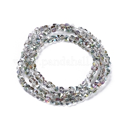 Стеклянные бусины с гальваническим покрытием  EGLA-L021-HP02