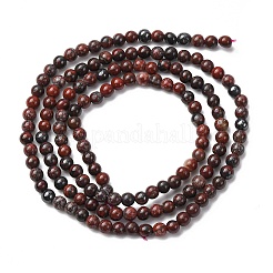 Природные брекчированных яшмы бисер нитей&nbsp;G-Z116-A15-3mm