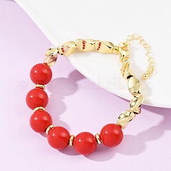 Браслеты из латунных бусин BJEW-C112-09G