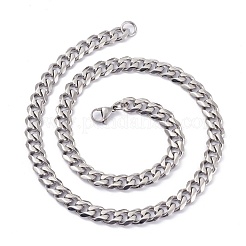 Не тускнеющие мужские ожерелья из нержавеющей стали 304 с панцирной цепью NJEW-I248-06A-P