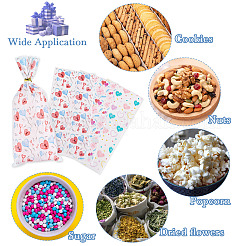 45 шт. 3 пластиковых пакета для хранения печенья с принтом в виде сердца&nbsp;ABAG-TA0001-22