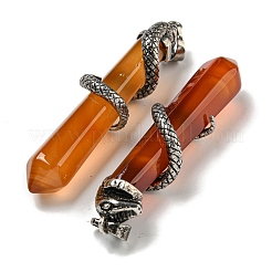 Большие остроконечные подвески из натурального красного агата (окрашенного и нагретого) G-F766-07AS-01