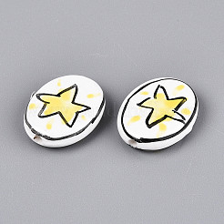 Фарфоровые бусины ручной работы PORC-T134-07