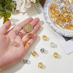 60 шт. 2-х цветные алюминиевые и стразы бусины для плетения дредов&nbsp;FIND-DC0008-19